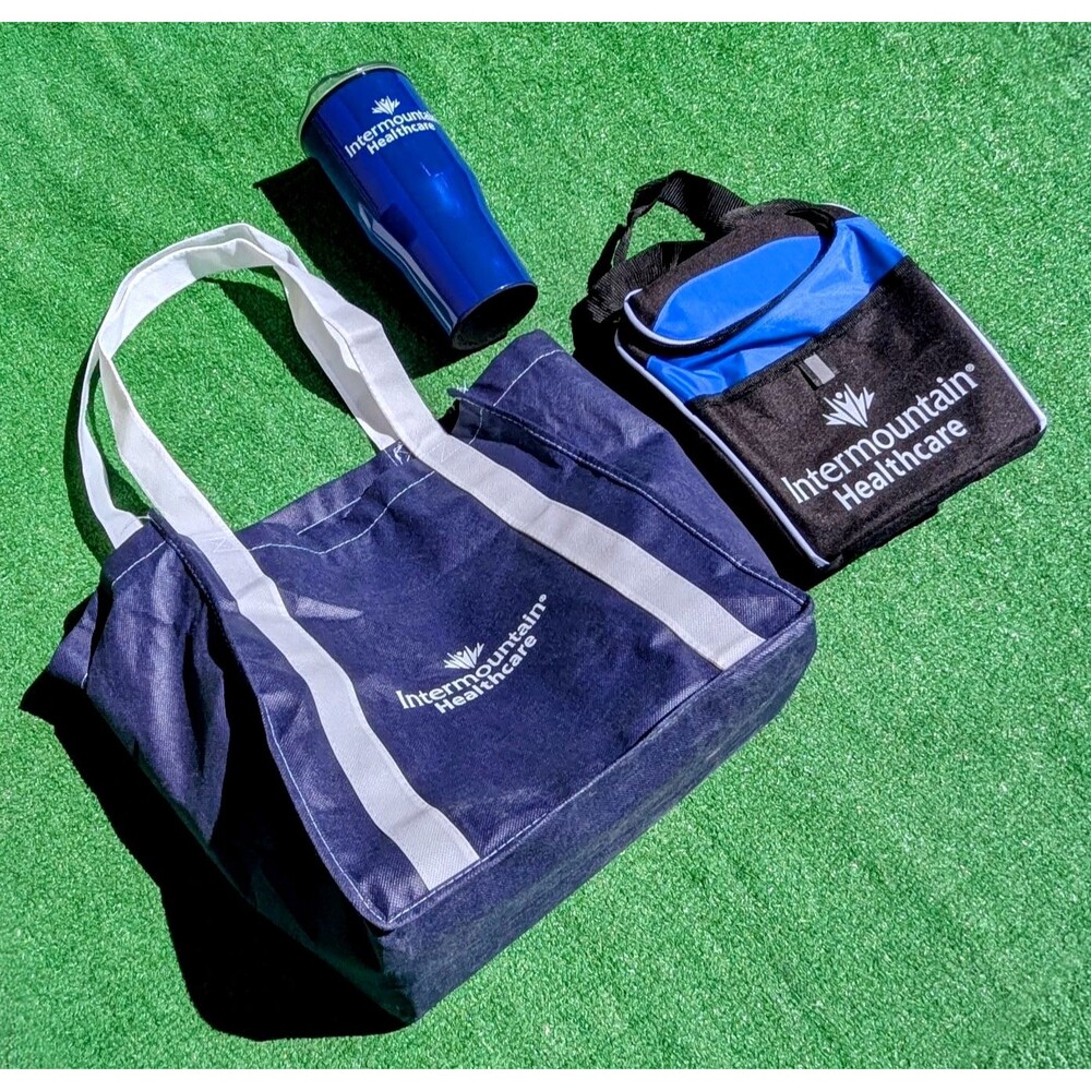 20oz Tumbler Cup+Insulated Cooler Lunch Zip Closure Bag+Large Tote Bag Bunde Set